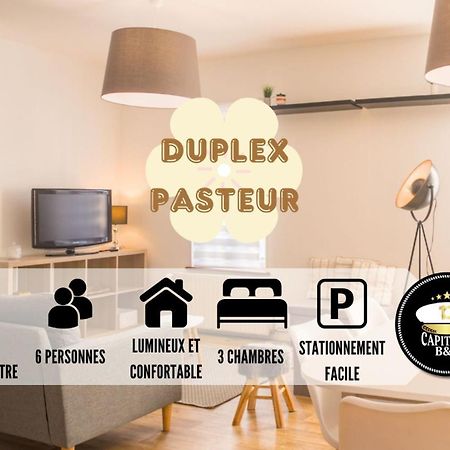 Le Duplex Pasteur - 5 Min Hypercentre - Ideal Groupe - Parking Gratuit Troyes Kültér fotó