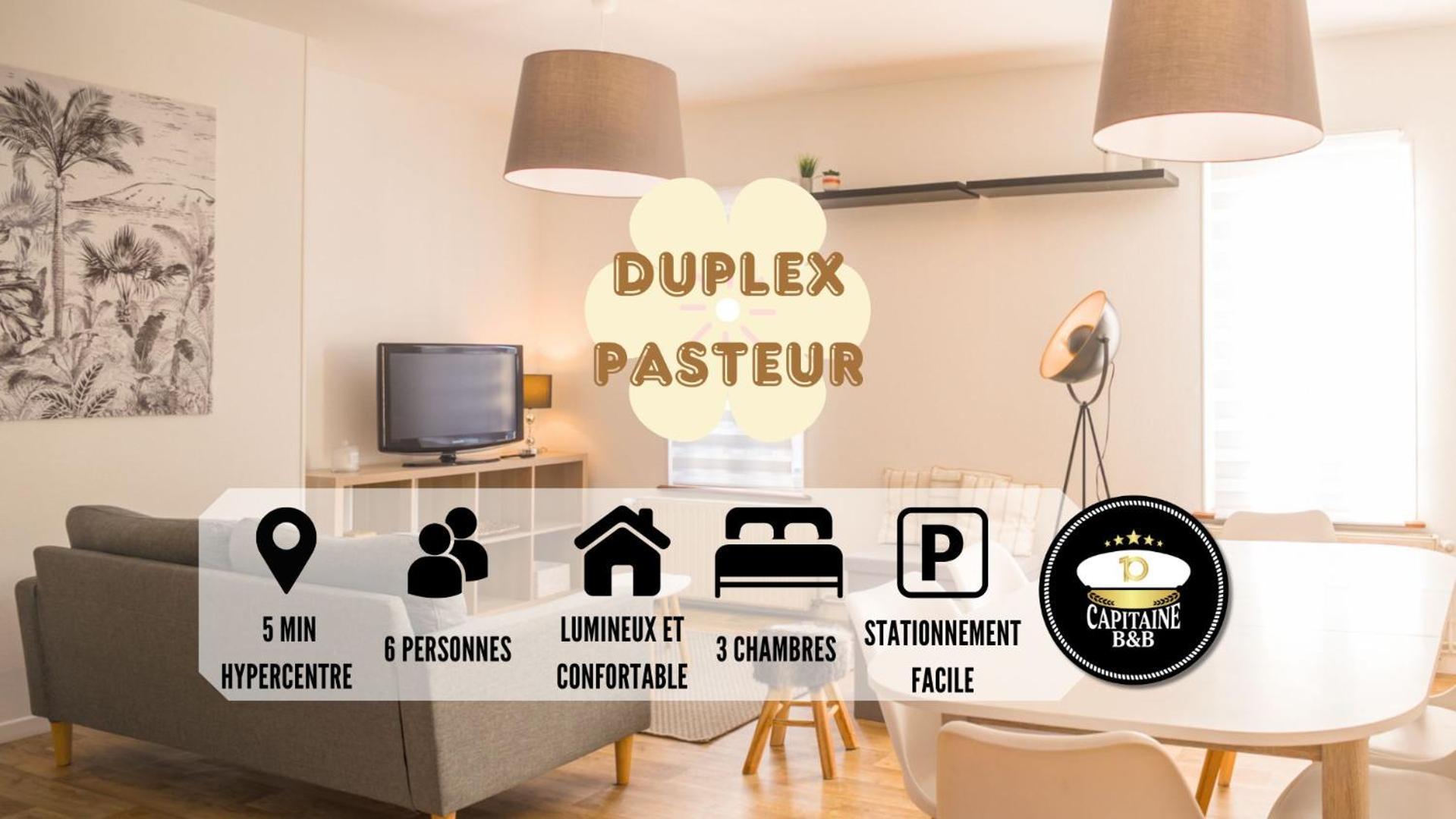 Le Duplex Pasteur - 5 Min Hypercentre - Ideal Groupe - Parking Gratuit Troyes Kültér fotó